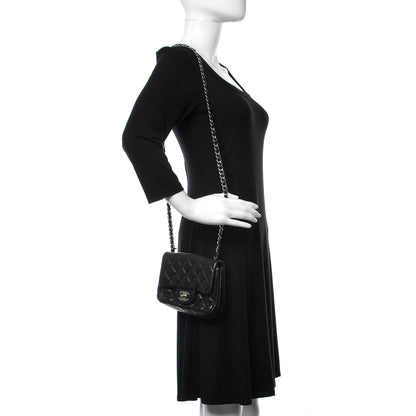 Chanel Lambskin Quilted Mini Square Flap Black 2 of 10