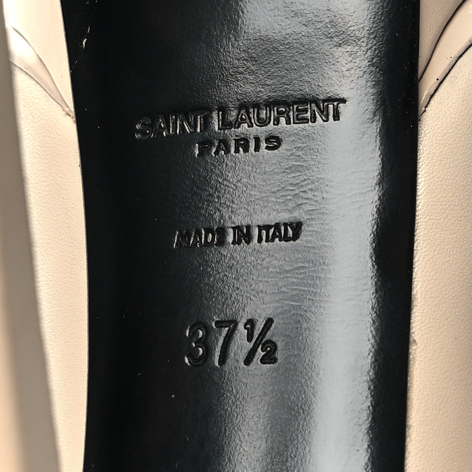 Saint Laurent Calfskin Cap Toe Janis 105 Platform Pumps 37.5 Powder 7 of 12