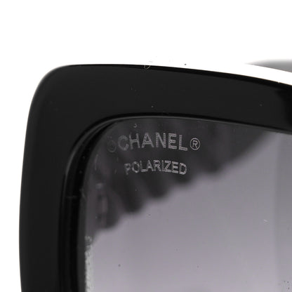 Chanel Acetate Metal Polarized Chain Square Sunglasses 5305 Black 7 of 9