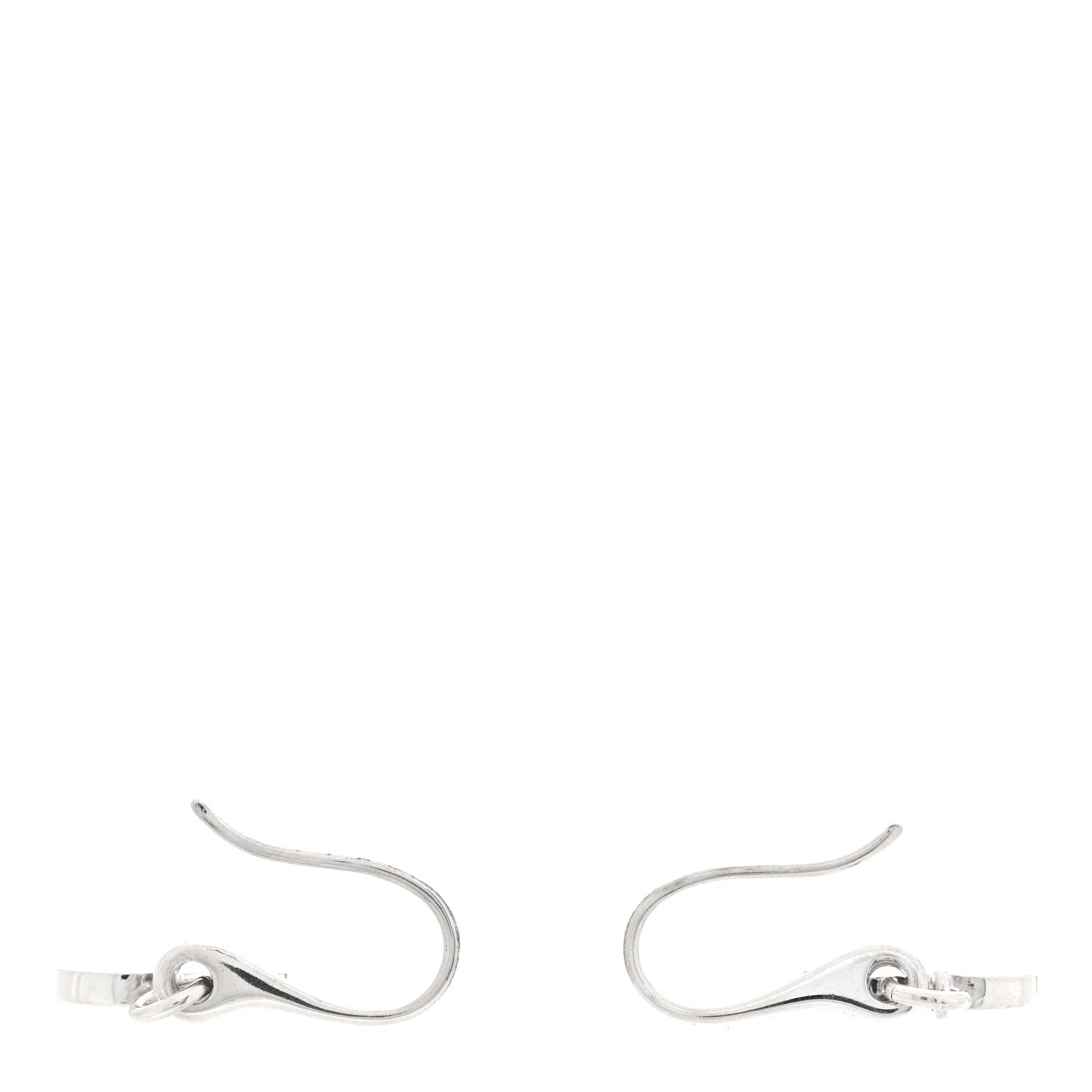 Gucci Sterling Silver Trademark Heart Drop Earrings 3 of 4