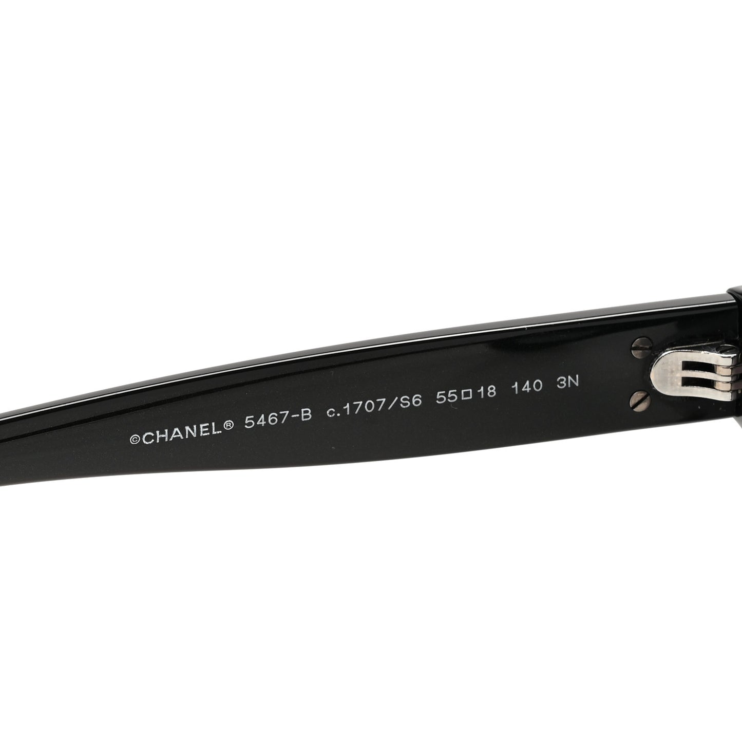 Acetate Strass Pilot Sunglasses 5467-B Black