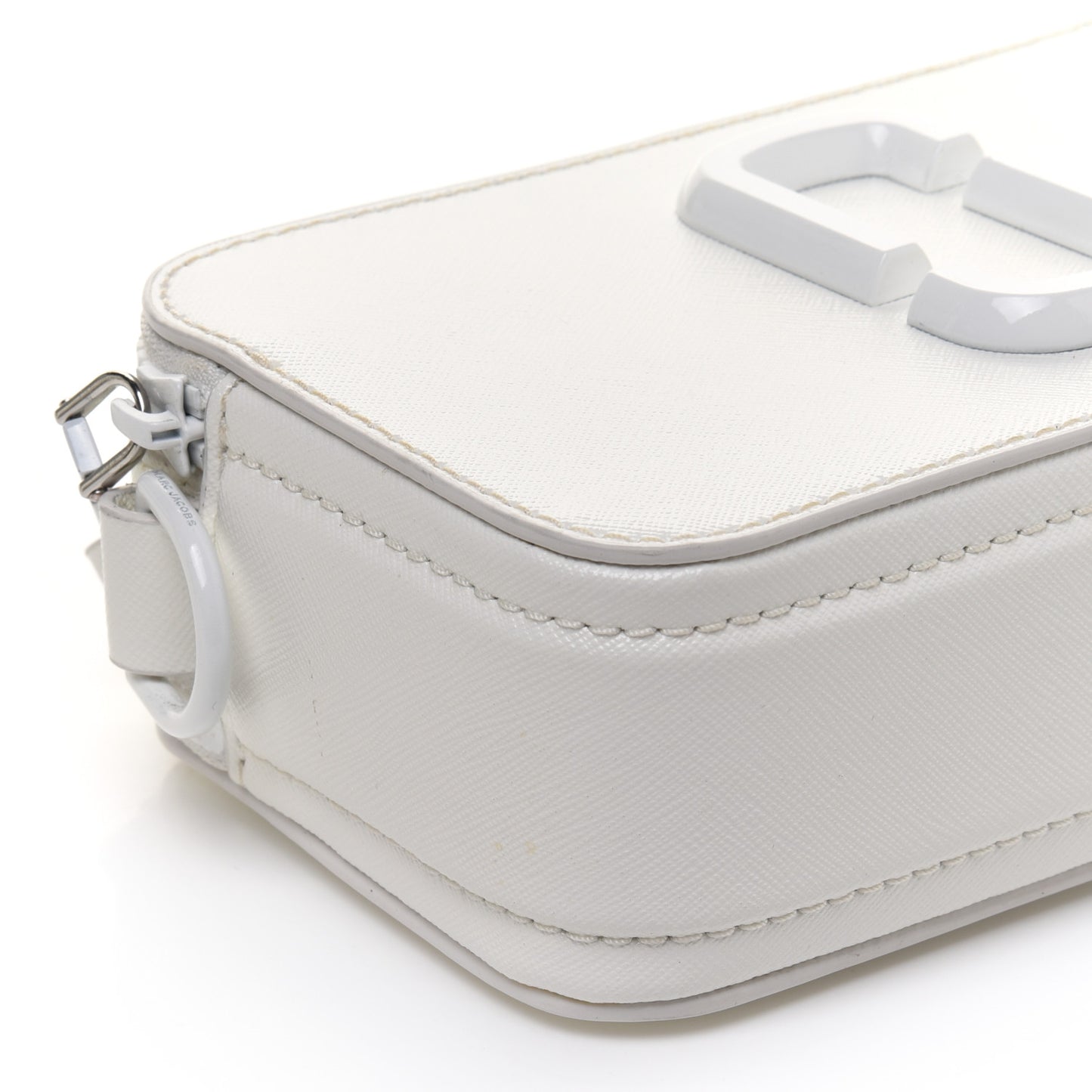 Saffiano Small Snapshot Camera Bag White