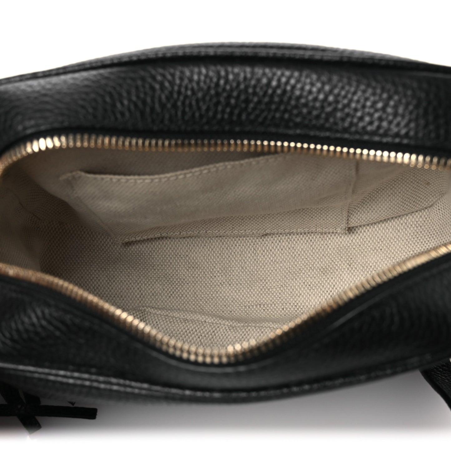 Pebbled Calfskin Small Soho Disco Bag Black