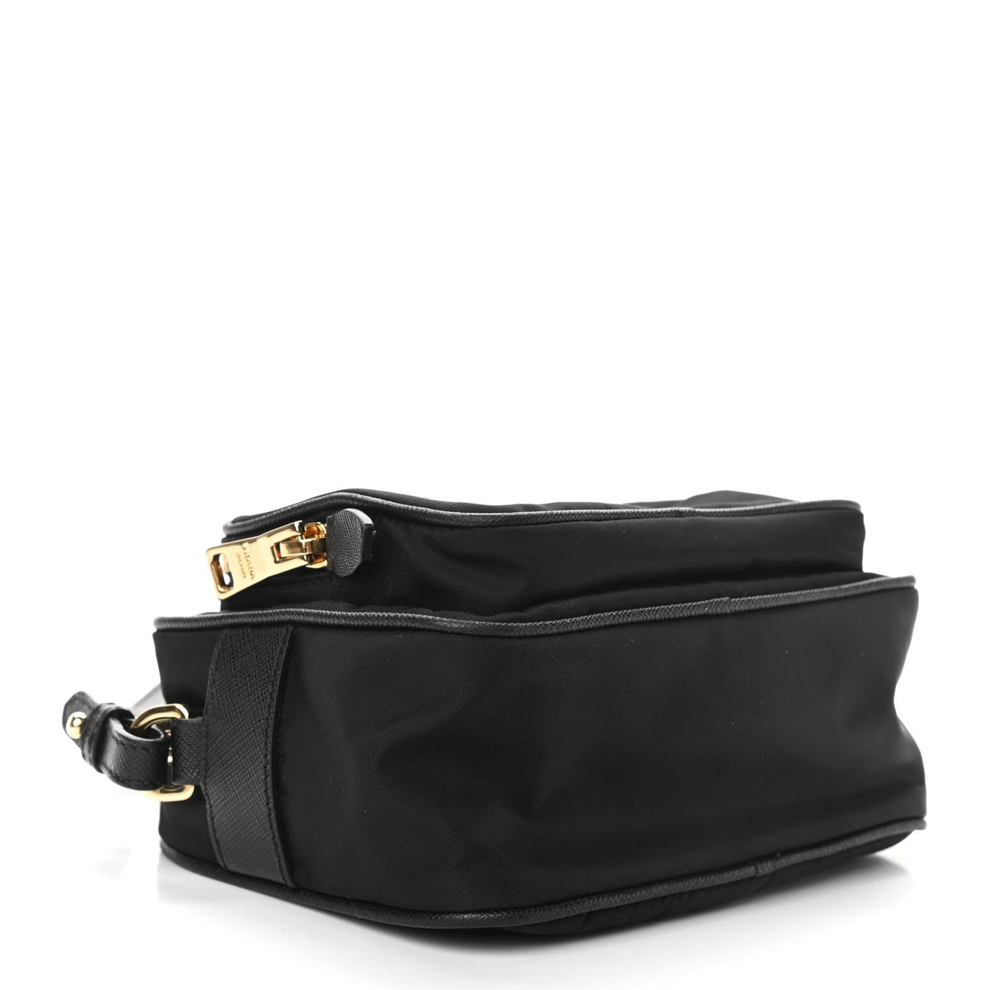 Nylon Saffiano Double Zip Camera Bag Black