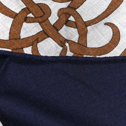 Hermes Cashmere Silk Ex-Libris Triangle Scarf 2 of 4