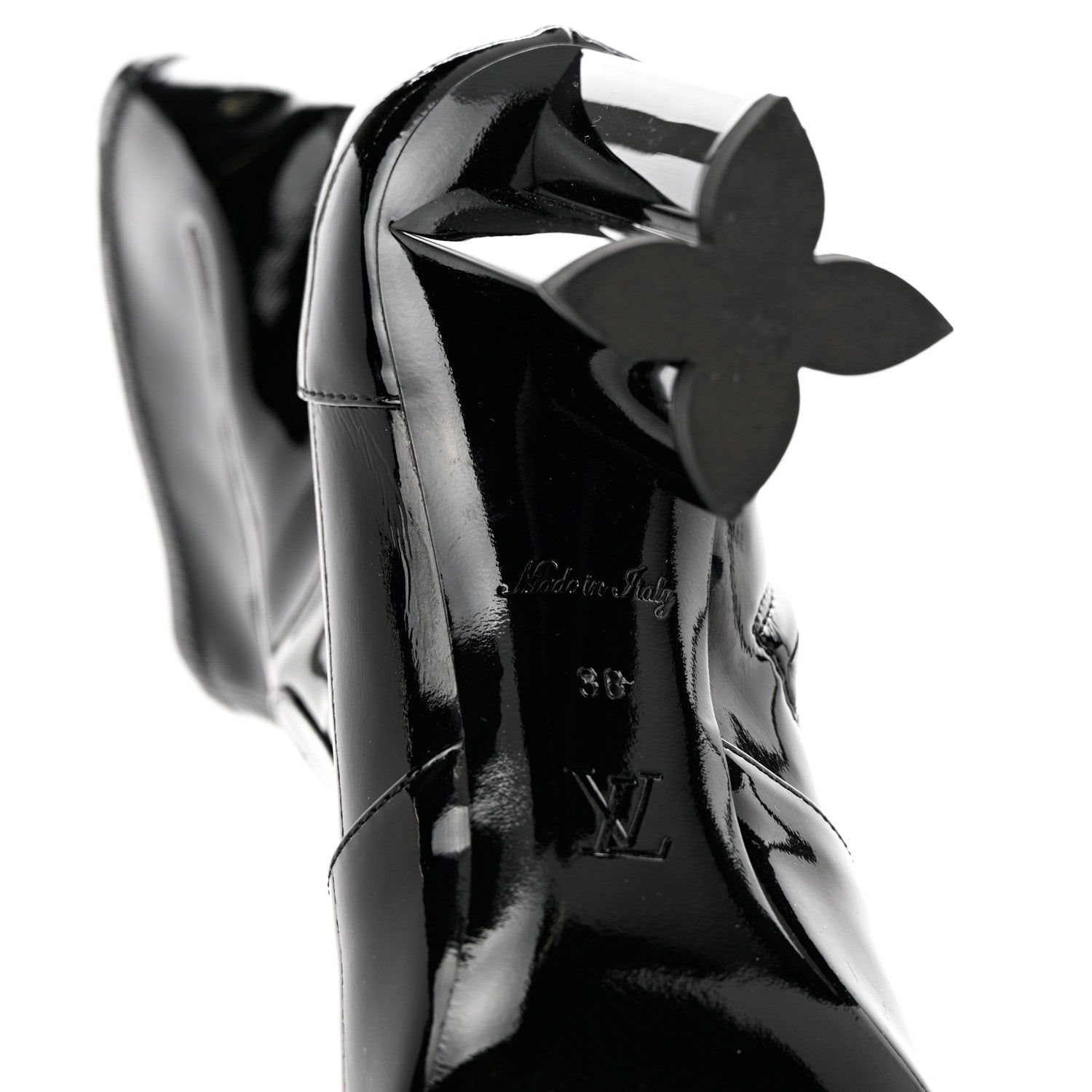Louis Vuitton Patent Uniformes Silhouette Ankle Boots 36 Black 6 of 8