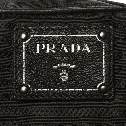 Prada Goatskin Crocodile Embossed Flap Shoulder Bag Dark Brown 6 of 14
