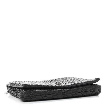 Miu Miu Nappa Matelasse Crystal Flap Clutch Black 4 of 8