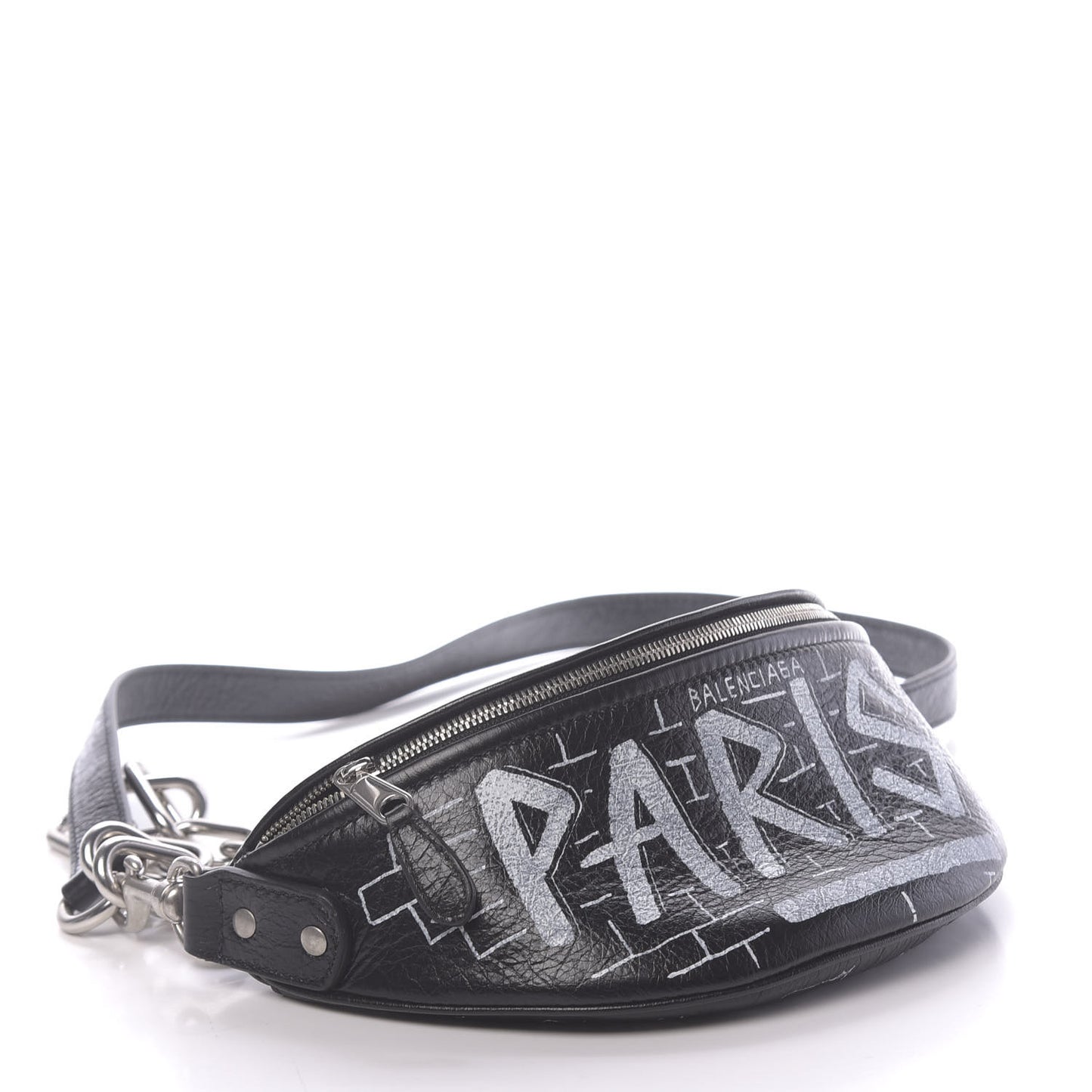 Agneau Arena Graffiti All Over XXS Souvenir Belt Bag Black White