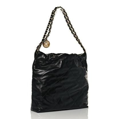 Chanel Shiny Calfskin Quilted Small Chanel 22 Black 4 of 13