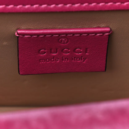 Gucci Velvet Crystal Mini Bee Broadway Shoulder Bag Light Raspberry Rose 6 of 27