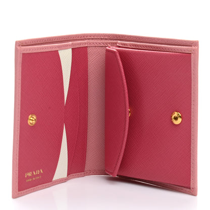 Prada Saffiano Colour Metal Bi-Fold Wallet Petalo 5 of 7
