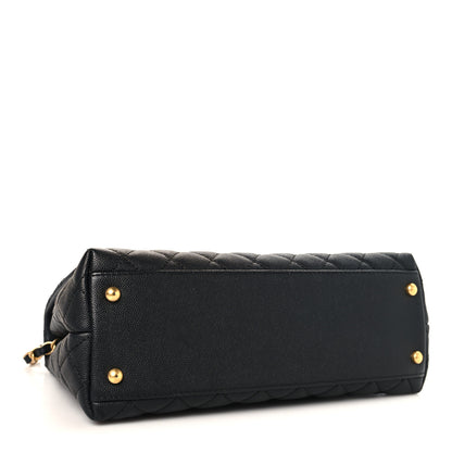 Chanel Caviar Quilted Small Coco Handle Flap Black 4 of 10
