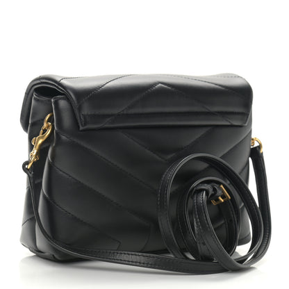 Saint Laurent Calfskin Y Quilted Monogram Toy Loulou Crossbody Bag Black 3 of 11