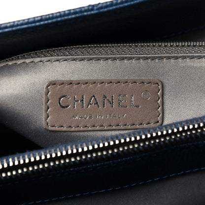 Chanel Caviar Quilted XL Grand Shopping Tote GST Navy Blue 6 of 16