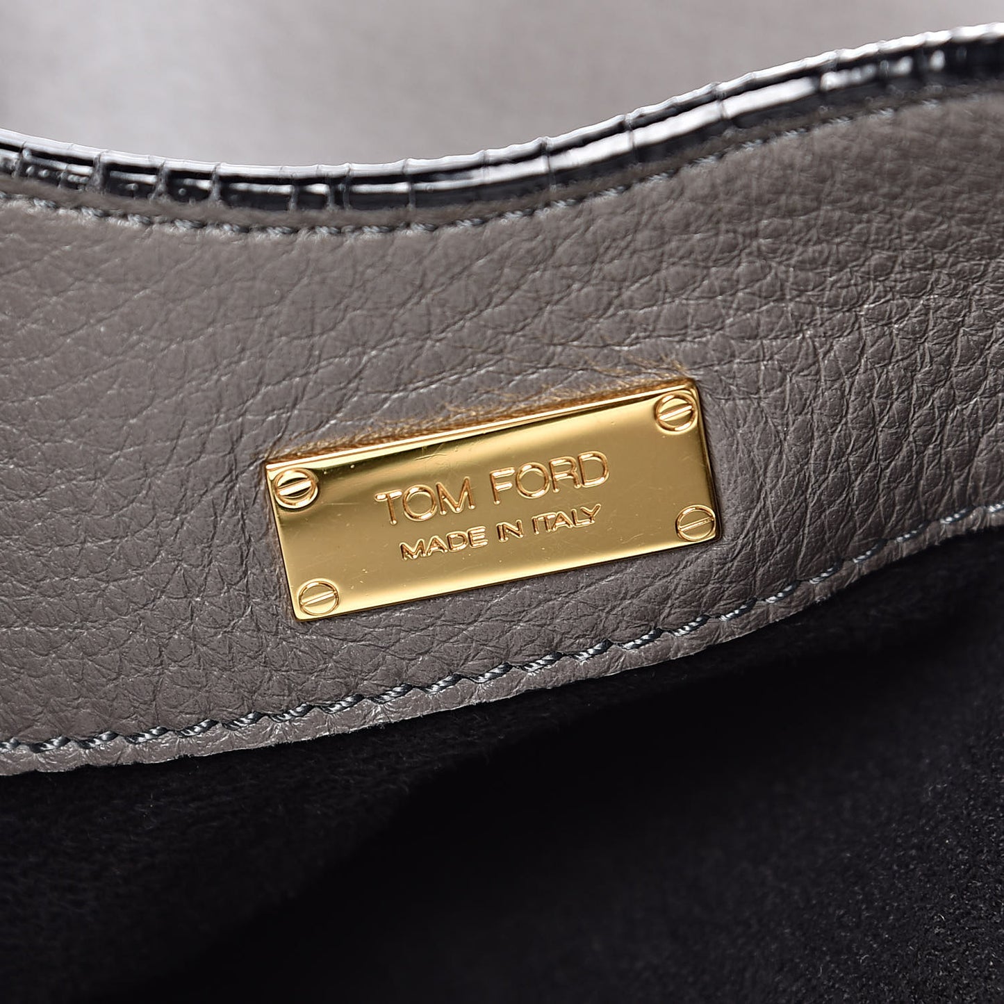 Calfskin Large Alix Padlock Zip Shoulder Bag Graphite