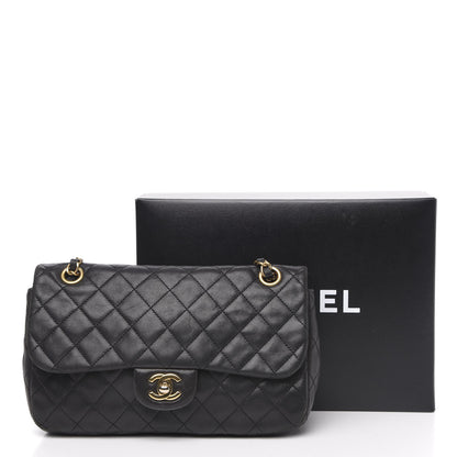 Chanel Lambskin Quilted Medium Cruise Charm Single Flap Black 14 of 16