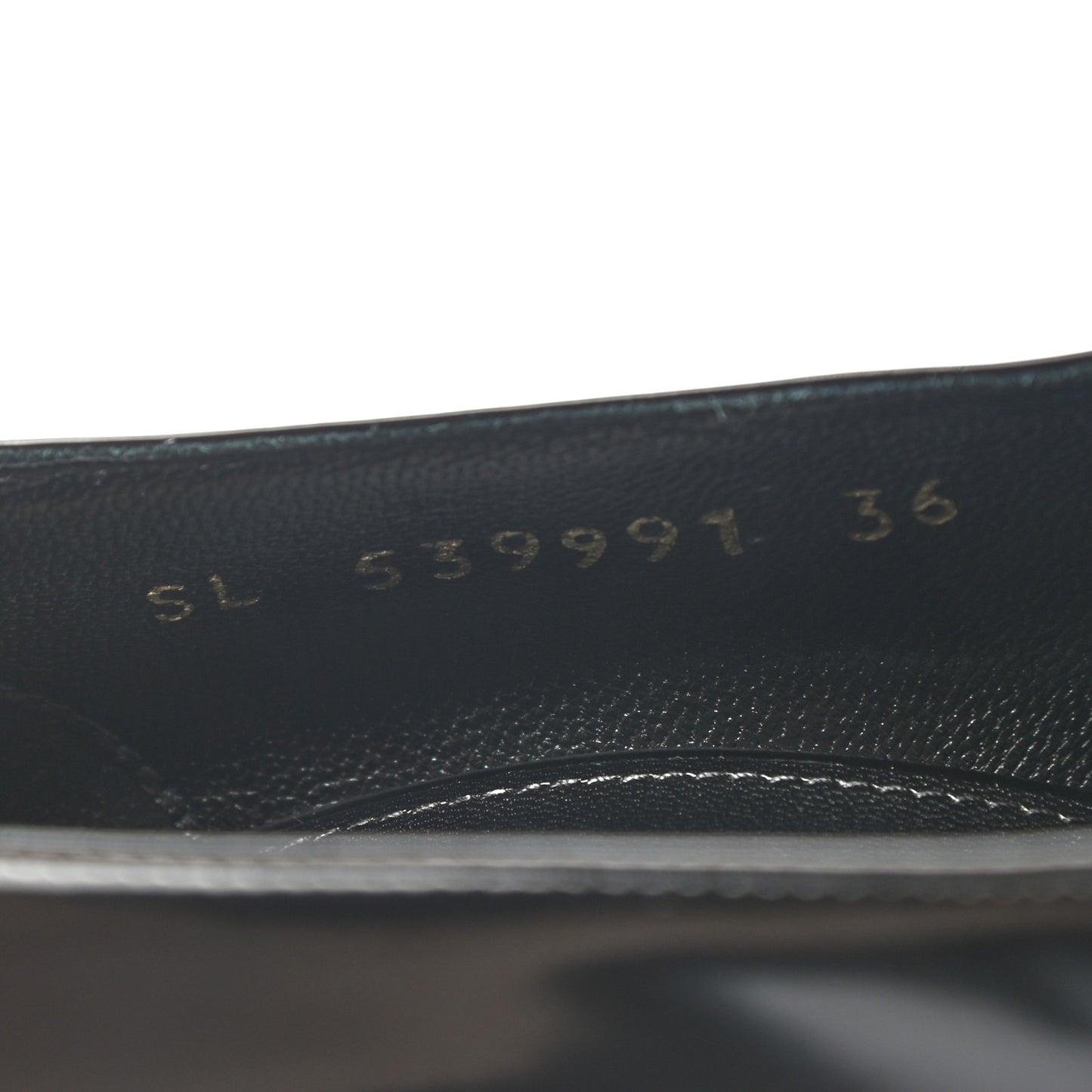 Patent Calfskin Teddy High Vamp 105 Pumps 36 Black