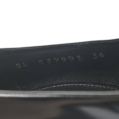 Saint Laurent Patent Calfskin Teddy High Vamp 105 Pumps 36 Black 8 of 11