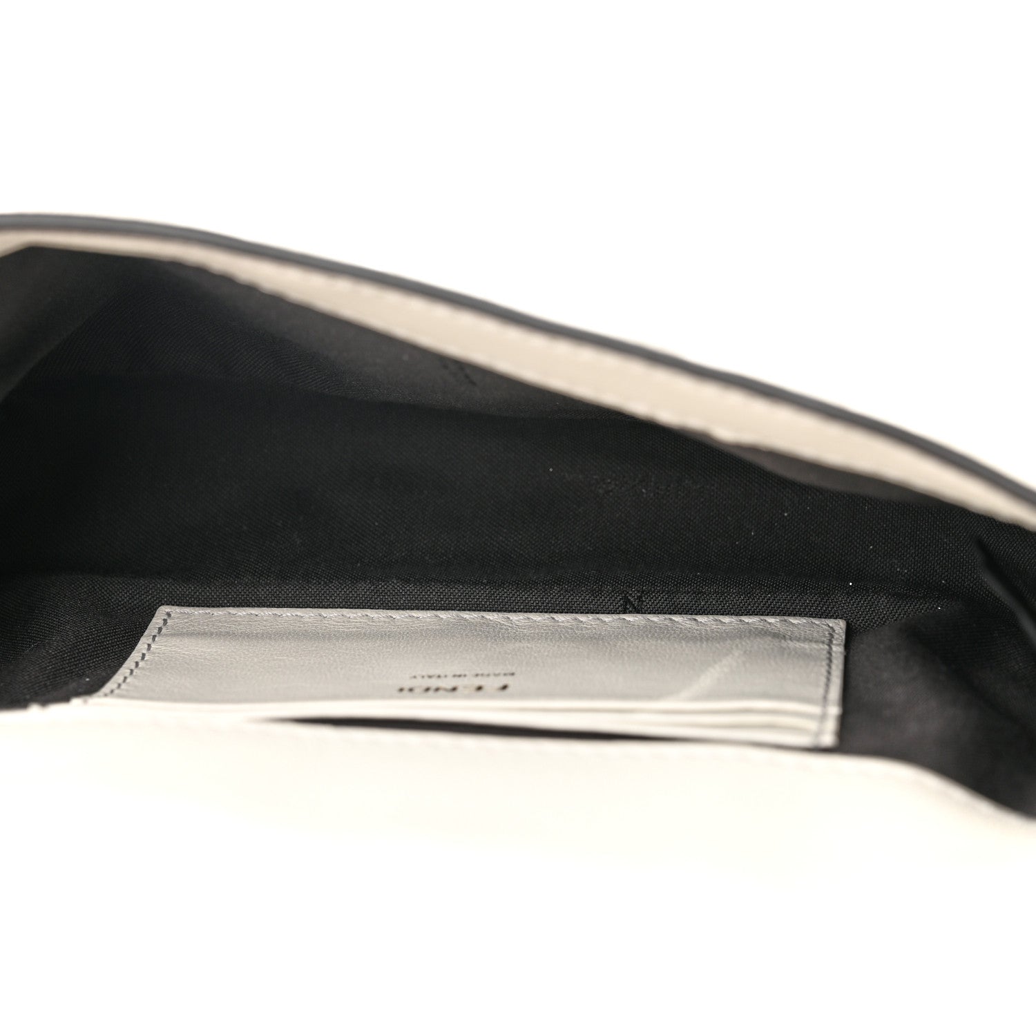 Fendi Nappa FF 1974 Embossed Mini Baguette White 5 of 10
