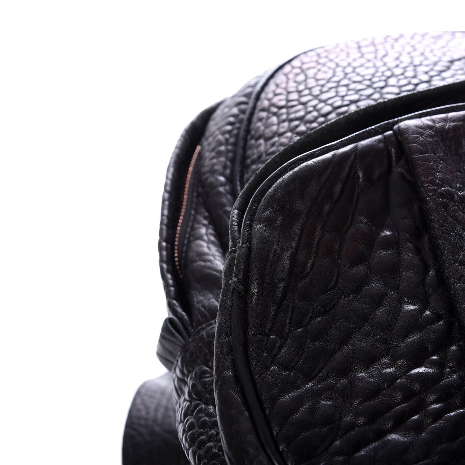 Alexander Wang Pebbled Lambskin Dumbo Backpack Black Rose Gold Hardware 9 of 9