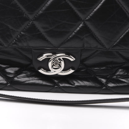 Chanel Aged Calfskin Quilted Large Express Bowling Bag Black 10 of 10