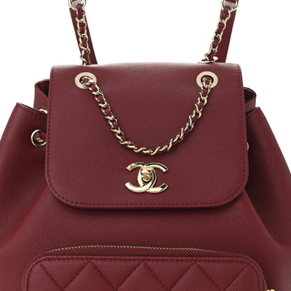 Chanel Caviar Quilted Business Affinity Backpack Burgundy 8 of 11