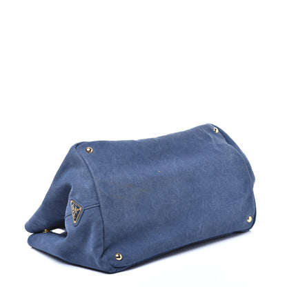 Prada Canvas Canapa Logo Tote Blue 4 of 9