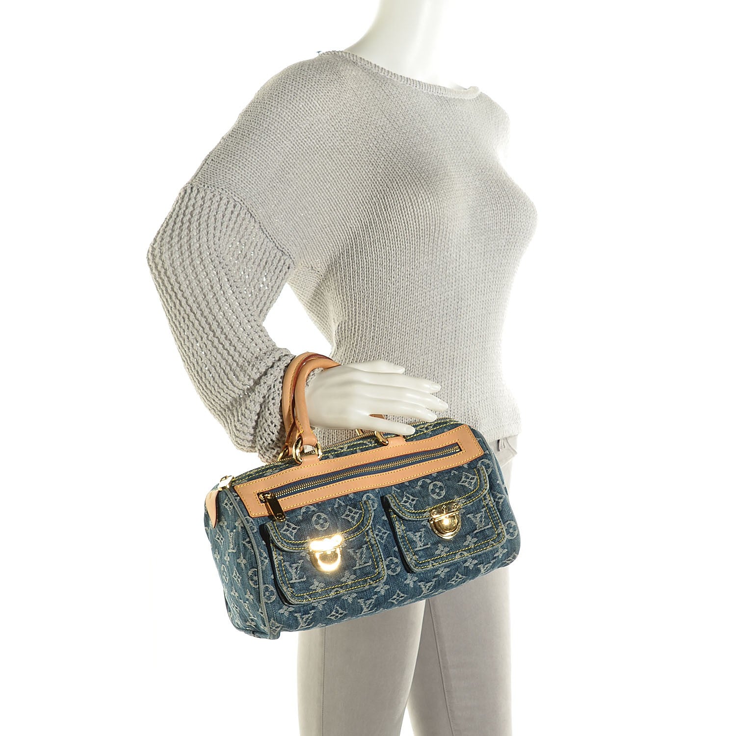 Louis Vuitton Monogram Denim Neo Speedy Blue 2 of 7