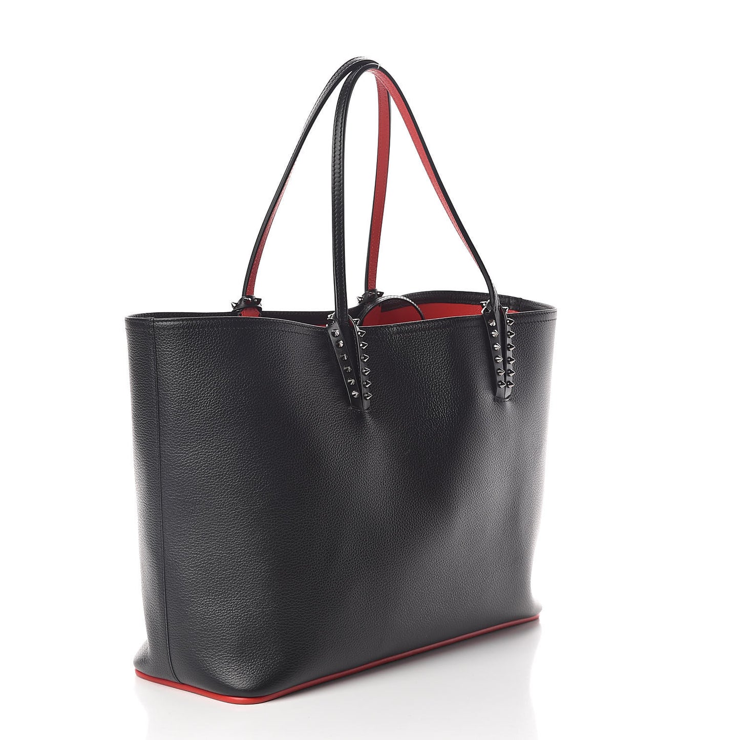 Calfskin Spikes East West Cabata Tote Black