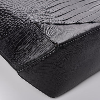 Givenchy Calfskin Crocodile Embossed Easy Tote Black 12 of 13