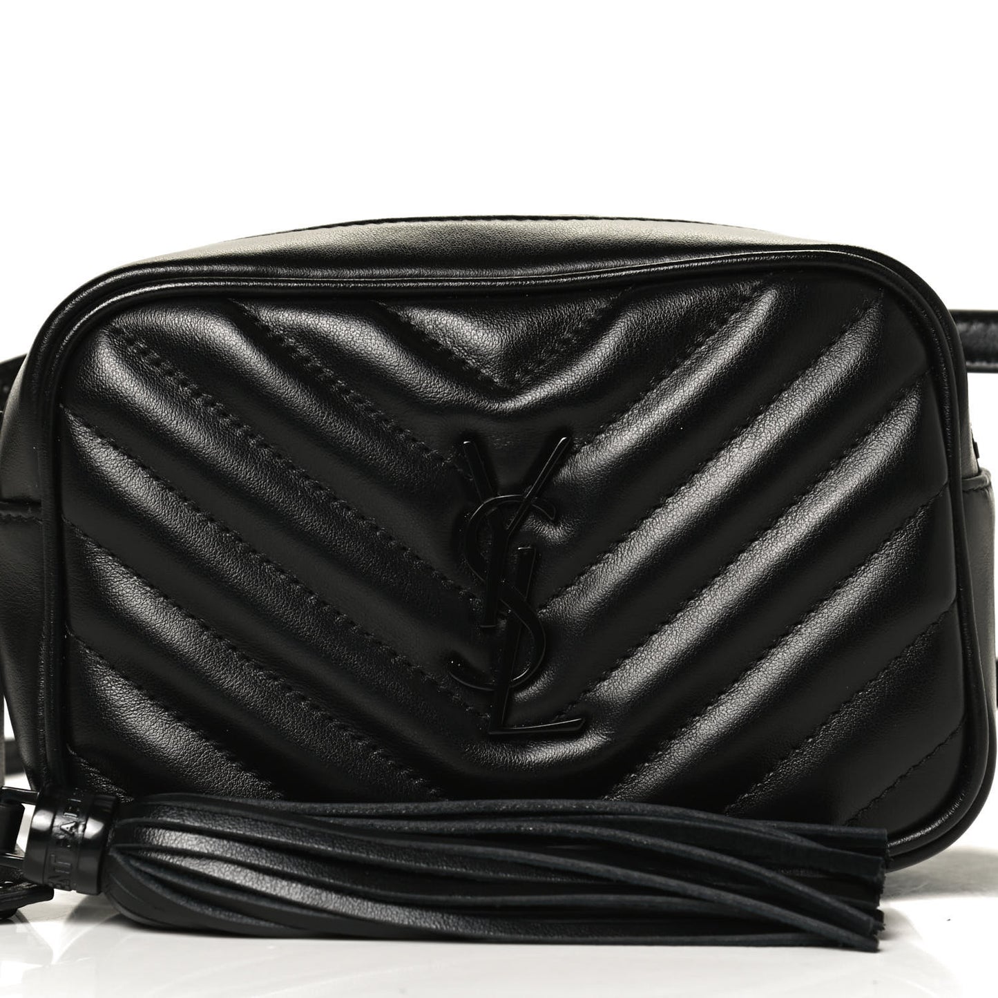 Calfskin Matelasse Monogram Lou Belt Bag Black
