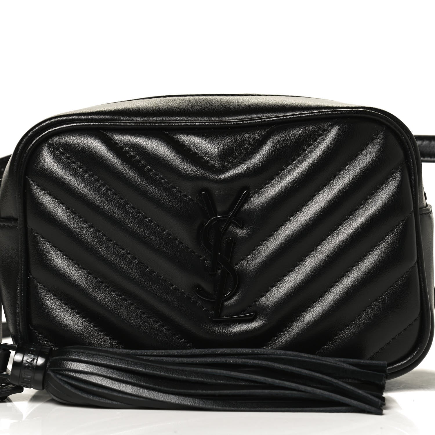 Saint Laurent Calfskin Matelasse Monogram Lou Belt Bag Black 7 of 12