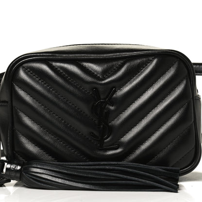 Saint Laurent Calfskin Matelasse Monogram Lou Belt Bag Black 7 of 12