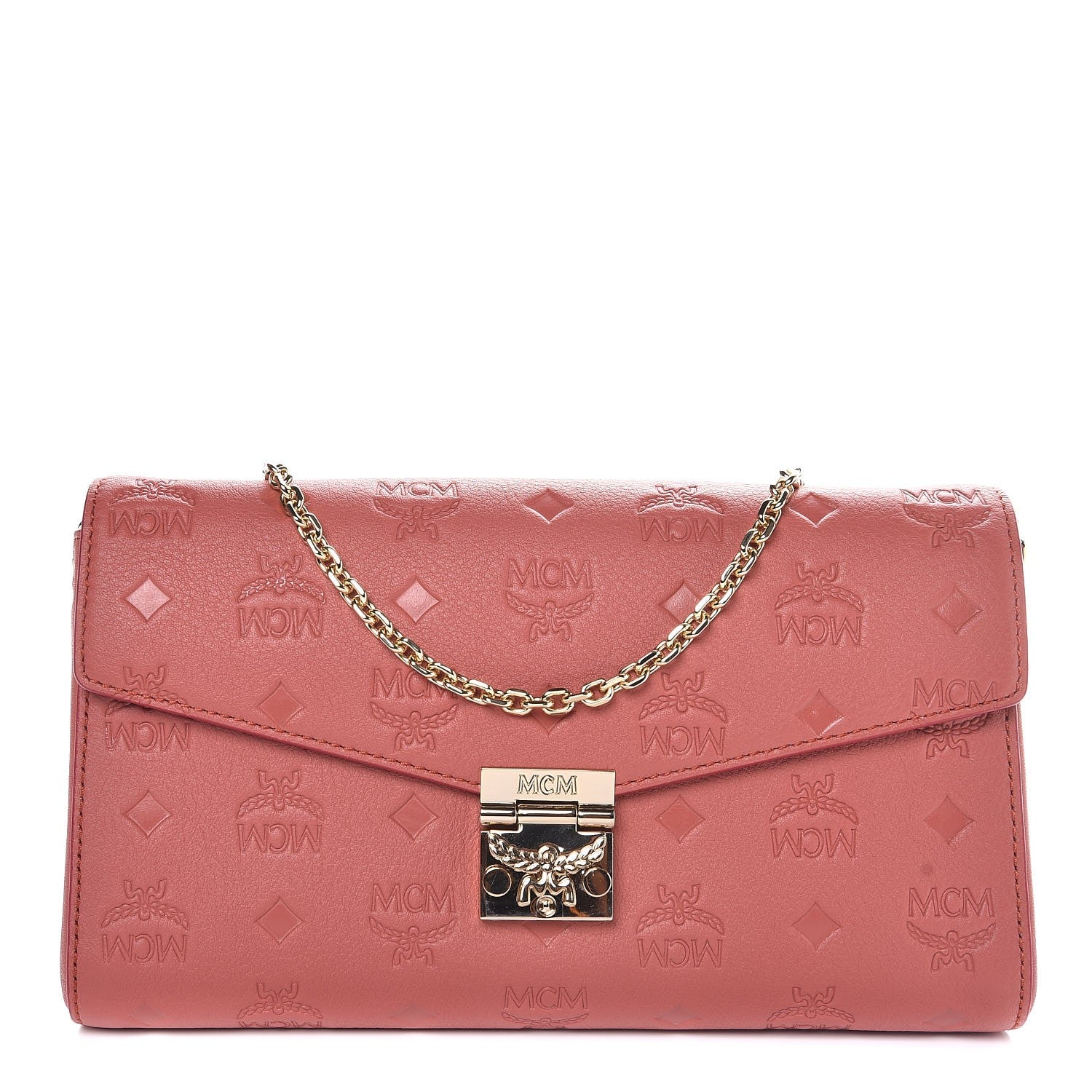 MCM Calfskin Ottomar Monogram Medium Millie Crossbody Bag Cocoa 1 of 8