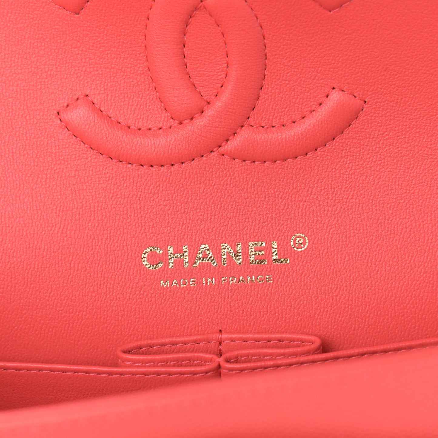 Caviar Quilted Medium Double Flap Red