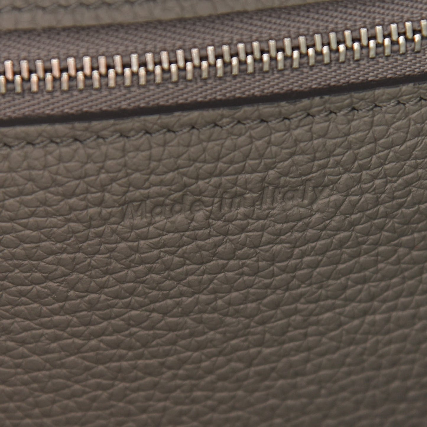 Supple Grained Calfskin Small Big Bag Grey