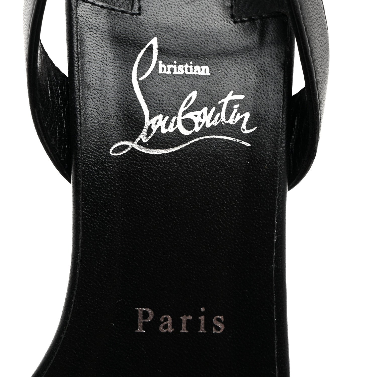 Christian Louboutin Calfskin O Marylin 85 Slingback Sandal Heels 39.5 Black 6 of 8