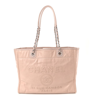 Chanel Glazed Calfskin Small Deauville Tote Light Pink 1 of 11