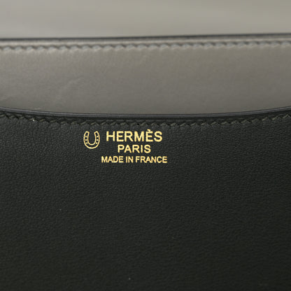 Hermes Swift Horseshoe Constance 24 Vert Anglais Gris Perle 6 of 11