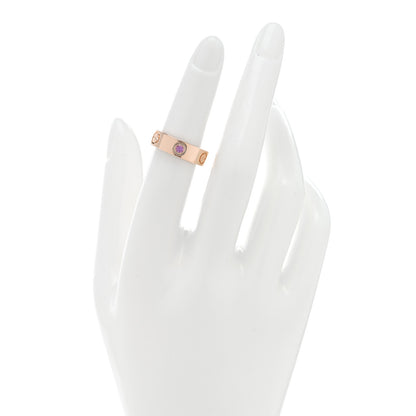 Cartier 18K Pink Gold Pink Sapphire 5.5mm LOVE Ring 50 5.25 2 of 5