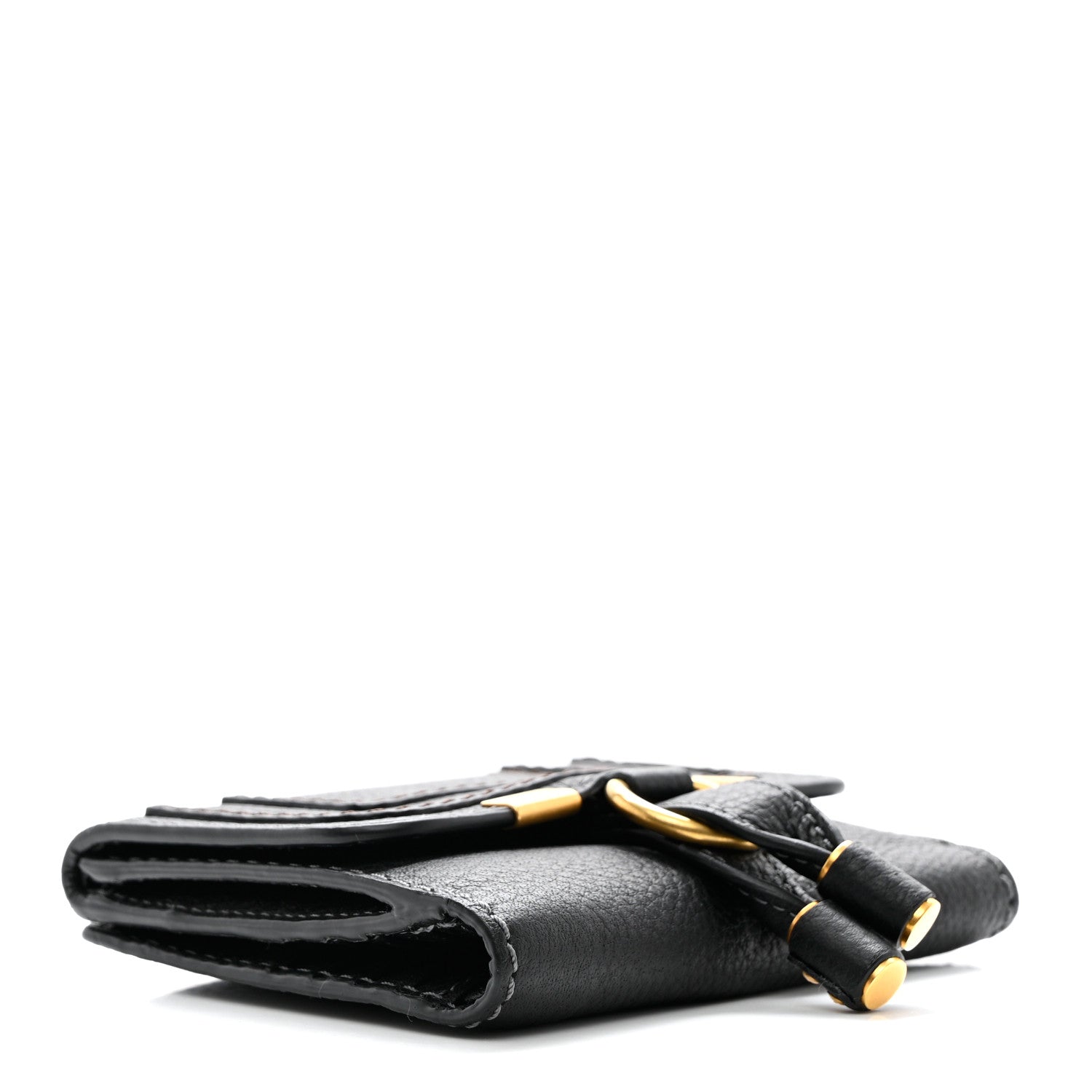Chloe Grained Calfskin Marcie Square Wallet Black 4 of 7