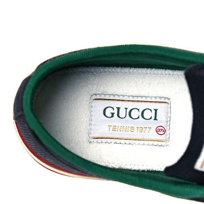 Gucci Canvas Web Womens 1977 Tennis Sneakers 37.5 Black 7 of 9