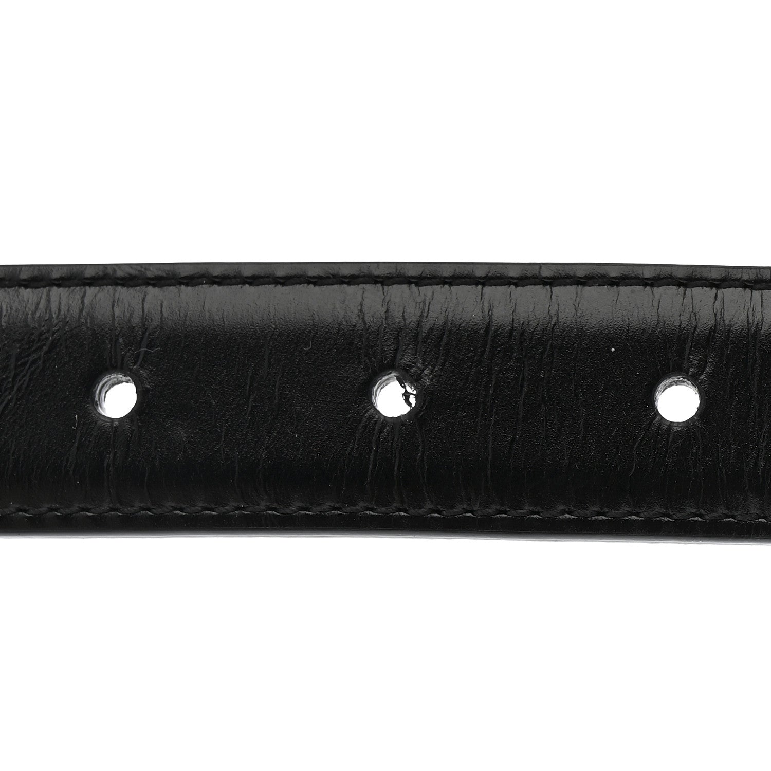 Celine Box Calfskin Medium 25mm Triomphe Belt 80 32 Black 5 of 6