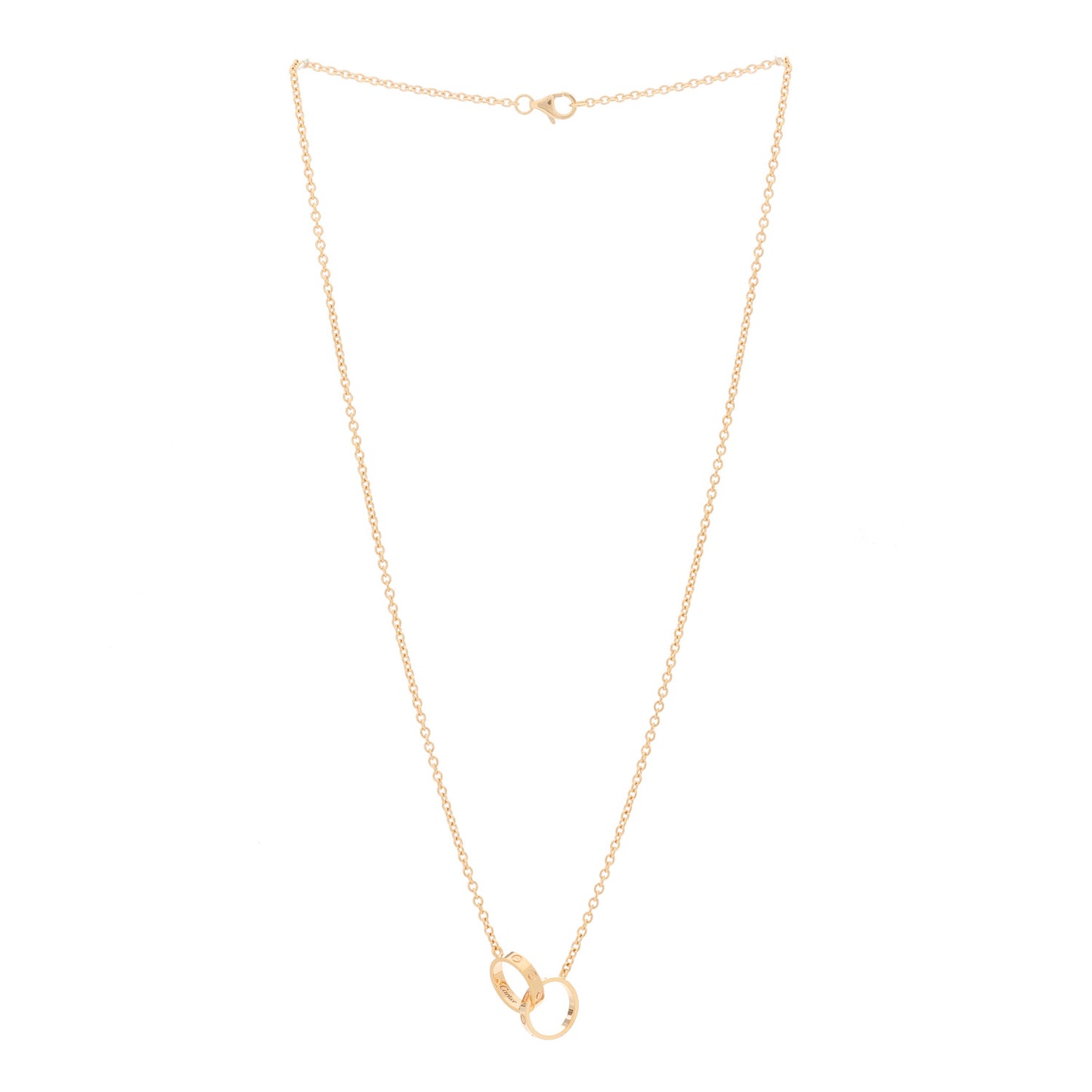 18K Pink Gold Interlocking LOVE Necklace