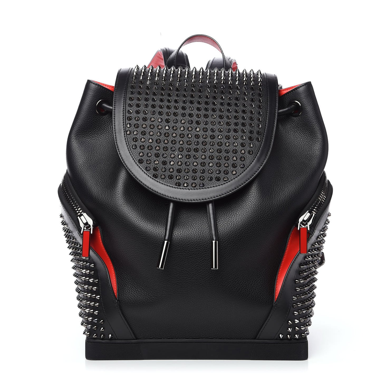 Calfskin Spiked Explorafunk Backpack Black