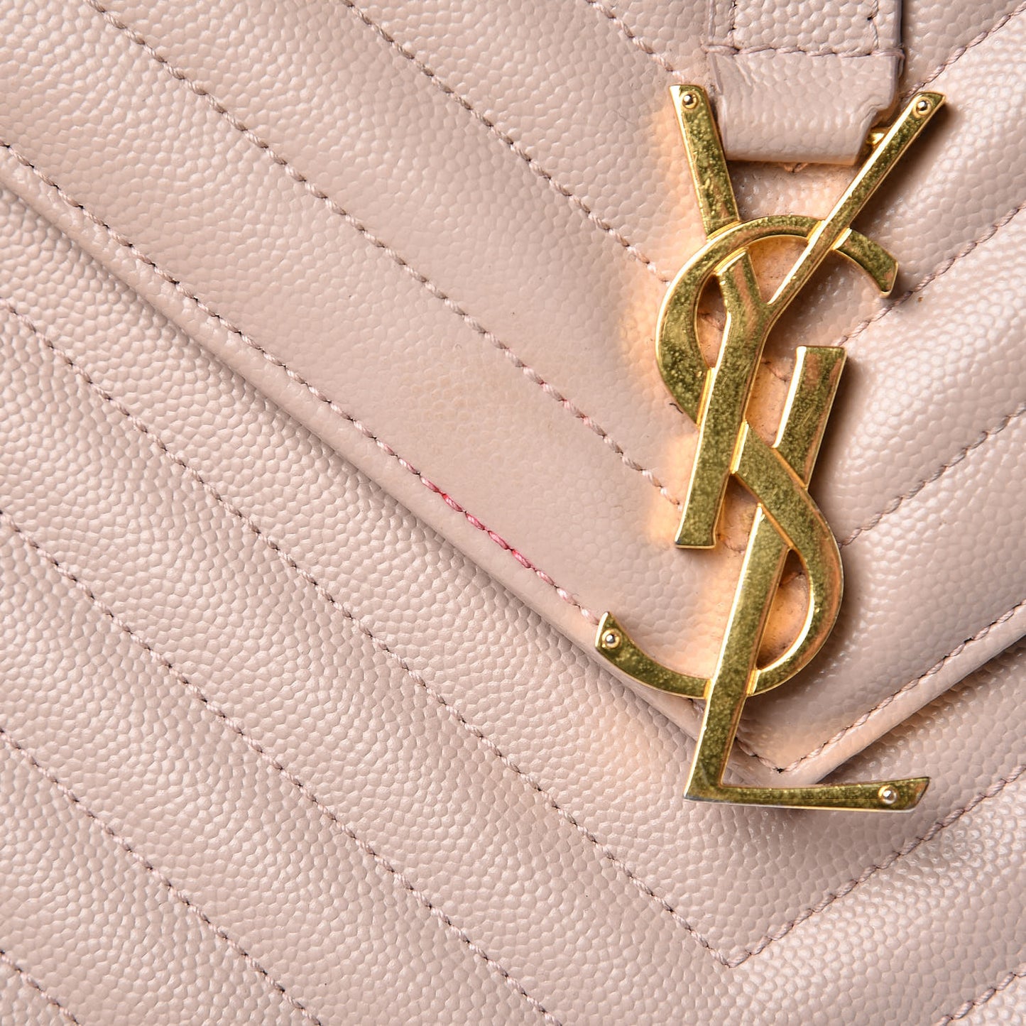 Grain De Poudre Matelasse Chevron Large Monogram Satchel Rose Antic