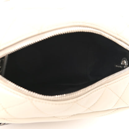 Saint Laurent Calfskin Y Quilted Monogram Small Loulou Bowling Bag Ivory 4 of 9