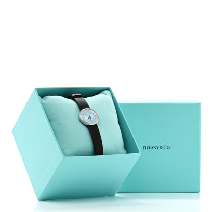 Tiffany Stainless Steel Calfskin Diamond Bezel 24mm Atlas 2-Hand Quartz Watch Tiffany Blue 5 of 5
