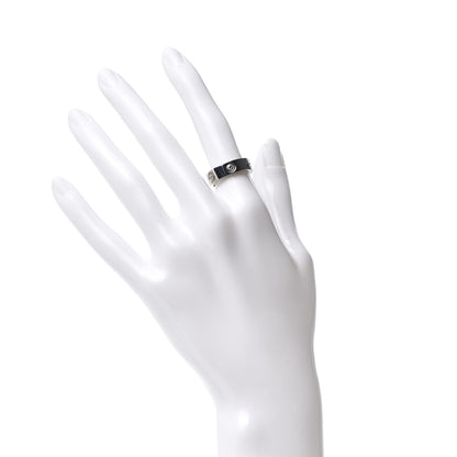 Cartier 18K White Gold 3 Diamond 5.5mm LOVE Ring 50 5.5 2 of 5